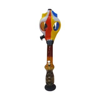 Bong din plastic 'GAS MASK' Multicolor | 39cm.