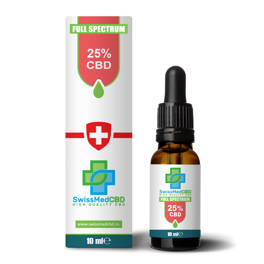 Ulei CBD 25% SWISSMEDCBD 10ml | 2500mg Stres, Somn, Recuperare