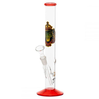 Bong din sticla 'SMOKING' Red Lion King | 28cm.