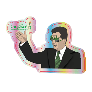 Sticker holografic 'LEGALIZEIT' The Dictator | 6,3x9cm.