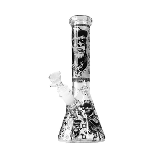 Bong din sticla 'BLACK SHEEP' Black Gorilla | Fosforescent - 25cm.