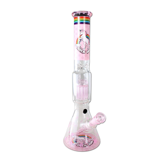 Bong din sticla 'BLACK LEAF' Bitch Piston Perco | 45cm. - Boxed