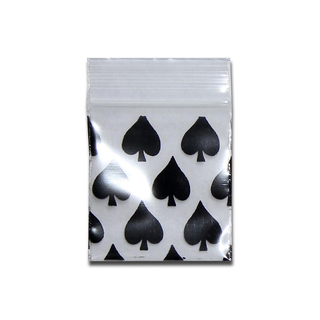 Pungi Zip-Lock ‘BLACK LEAF’ Spade | 24x24mm. - x100