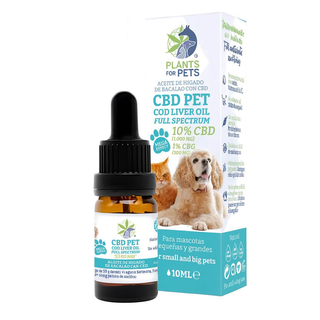 Ulei CBD 10% 'PLANT OF LIFE' cu Ulei de ficat de cod | Pentru animale - 10ml.