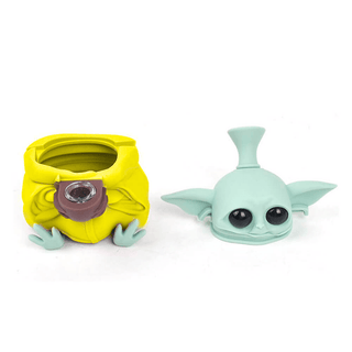 Bong din silicon 'URBAN CREW' Alien | Galben - 13cm.