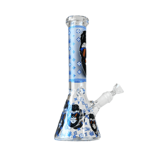 Bong din sticla 'BLACK SHEEP' Blue Gorilla | Fosforescent - 25cm.