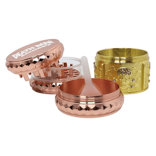 Grinder 'DEATH ROW RECORDS' Skull Rose/Gold | 4-Parti - 44mm.