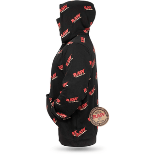 Hanorac 'RAW' cu Gluga | Negru Raw