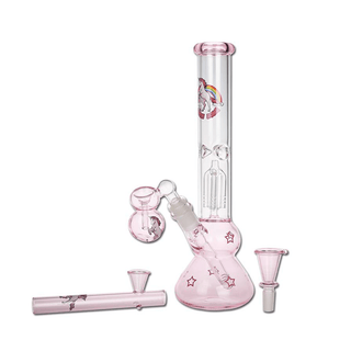 Bong din sticla 'BLACK LEAF' Bitch Perco Ice | 30cm. - Boxed