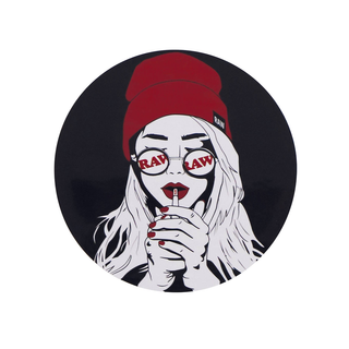 Sticker 'RAW' Art Deco Girl | 8x8cm.