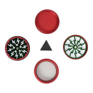 Grinder 'AFTER GROW' Rosu 'THORINDER' | 4-Parti - 62mm.