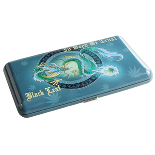 Carcasa pentru tigari 'BLACK LEAF' Quinglong