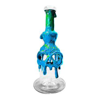 Bong din sticla 'BLACK SHEEP' Skull Clay | 22cm.