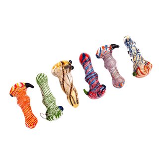 Pipa din sticla 'SPOON' Mix | 8cm.