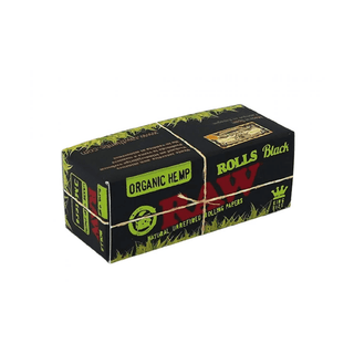 Rola 'RAW' Black din canepa | King Size Wide - 3m. Raw
