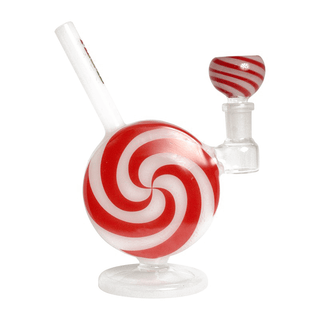 Bong din sticla 'LOLLIPOP' Mini Swirl Rig | 17cm.