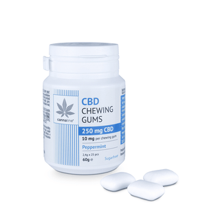 Guma CBD 'CANNALINE' Pepper Mint | 250mg. CBD - x25
