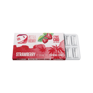 Guma CBD 'ASTRA HEMP' Capsuni | 17mg. CBD – x12