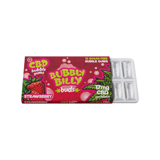 Guma CBD 'BUBBLY BILLY' Capsuni | 17mg. CBD – x12