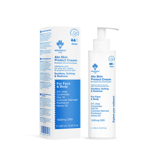 Crema cu CBD 'WEEDNESS CBD' pentru ten uscat, atopic și predispus la eczeme | 1000mg. - 250ml.