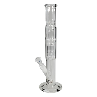 Bong din sticla 'BLACK LEAF' Heavy Ice | Clear - 38,5cm.