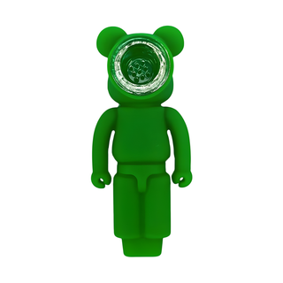 Pipa din silicon 'URBAN CREW' Robot | Verde - 11cm.