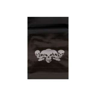 Pungi Zip-Lock ‘BLACK LEAF’ Skulls | 40x60mm. - x100