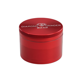 Grinder 'BLACK LEAF' Diamond Red | 4-Parti - 56mm.
