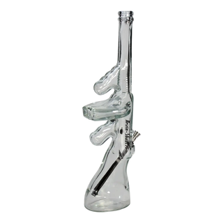Bong din sticla 'BLACK LEAF' Brain Shooter | Clear - 47cm.