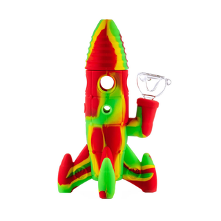 Bong din silicon 'URBAN CREW' Rocket | Rasta - 20cm.