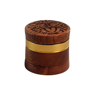 Grinder 'BLACK LEAF' Maori Wooden | 4-Parti - 60mm.