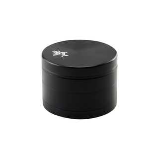 Grinder 'BLACK LEAF' Alu Black | 4-Parti - 55mm.