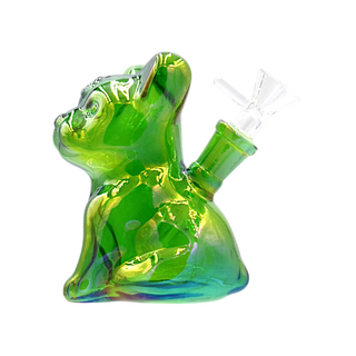 Bong din sticla 'BLACK SHEEP' Frenchie Dog | Green - 11cm.