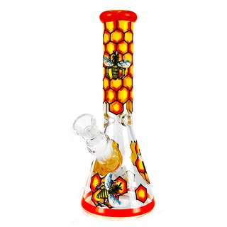 Bong din sticla 'URBAN CREW' Bee Hive | 25cm.