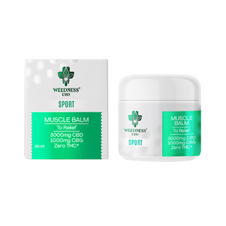 Balsam cu CBD & CBG 'WEEDNESS CBD' pentru ameliorare 'SPORT' | 3000mg. & 1000mg. - 50ml.
