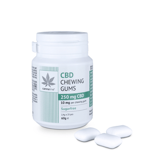 Gumă CBD 'CANNALINE' Hempmint | 250mg. CBD - x25