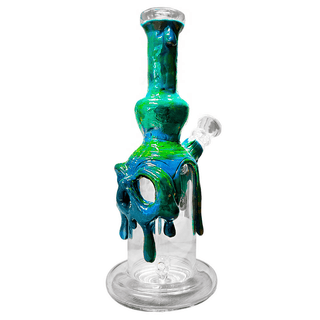 Bong din sticla 'BLACK SHEEP' Skull Clay | 22cm.