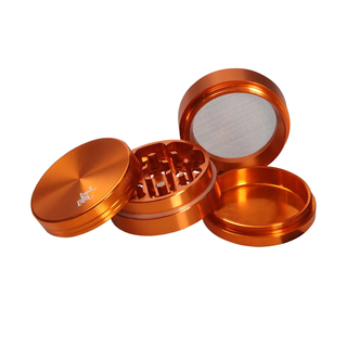 Grinder 'BLACK LEAF' Anodised Orange | 4-Parti - 40mm.