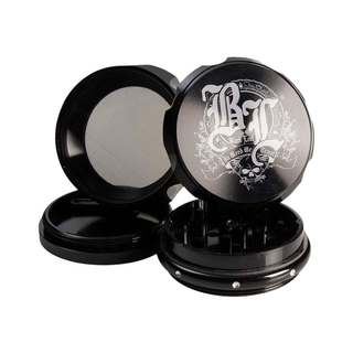 Grinder 'BLACK LEAF' Crown Black | 4-Parti - 55mm.