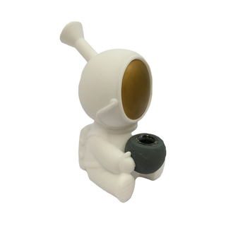Bong din silicon 'URBAN CREW' Spaceman | White - 15cm.