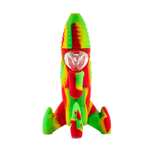 Bong din silicon 'URBAN CREW' Rocket | Rasta - 20cm.