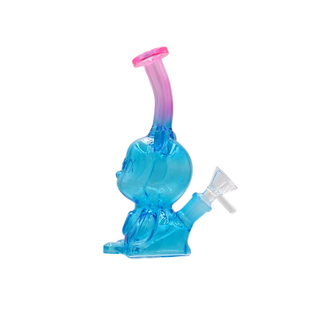 Bong din sticla 'BLACK SHEEP' Teddy Bear | Blue - 17cm.