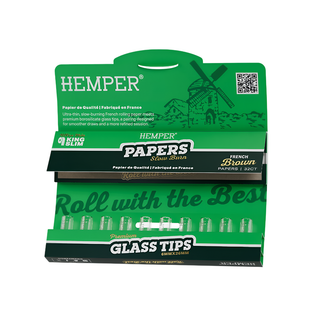 Foite & Filtre din sticla 'HEMPER' Nealbite | King Size Slim - x32 & x10