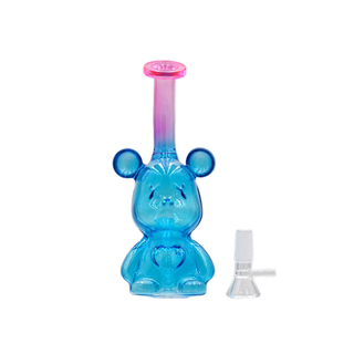 Bong din sticla 'BLACK SHEEP' Teddy Bear | Blue - 17cm.