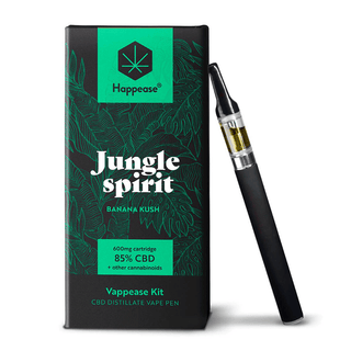 Vaporizator CBD cu terpeni ‘HAPPEASE’ Banana Kush | 85% - 0,6ml.