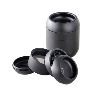 Grinder 'BLACK LEAF' Barrel Black | 4-Parti - 50mm.