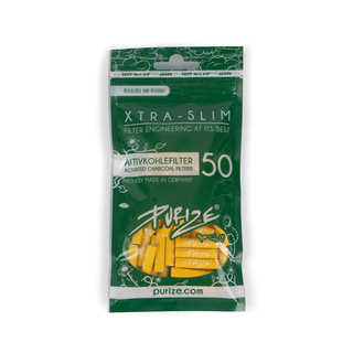 Filtre ‘PURIZE’ cu carbune activ ‘EXTRA SLIM’ Galbene | 6mm. – x50