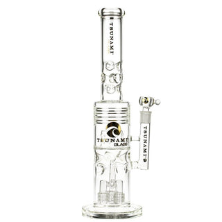 Bong din sticla 'TSUNAMI' Triple Barrel Drum Heart | 52,5cm.