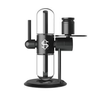 Bong din sticla 'STUNDENGLASS' Gravity Hookah Kompact | Negru - 35cm.