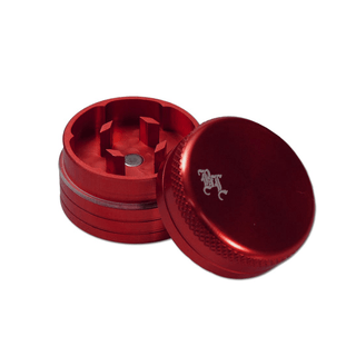 Grinder 'BLACK LEAF' Mini Red | 2-Parti - 27mm.